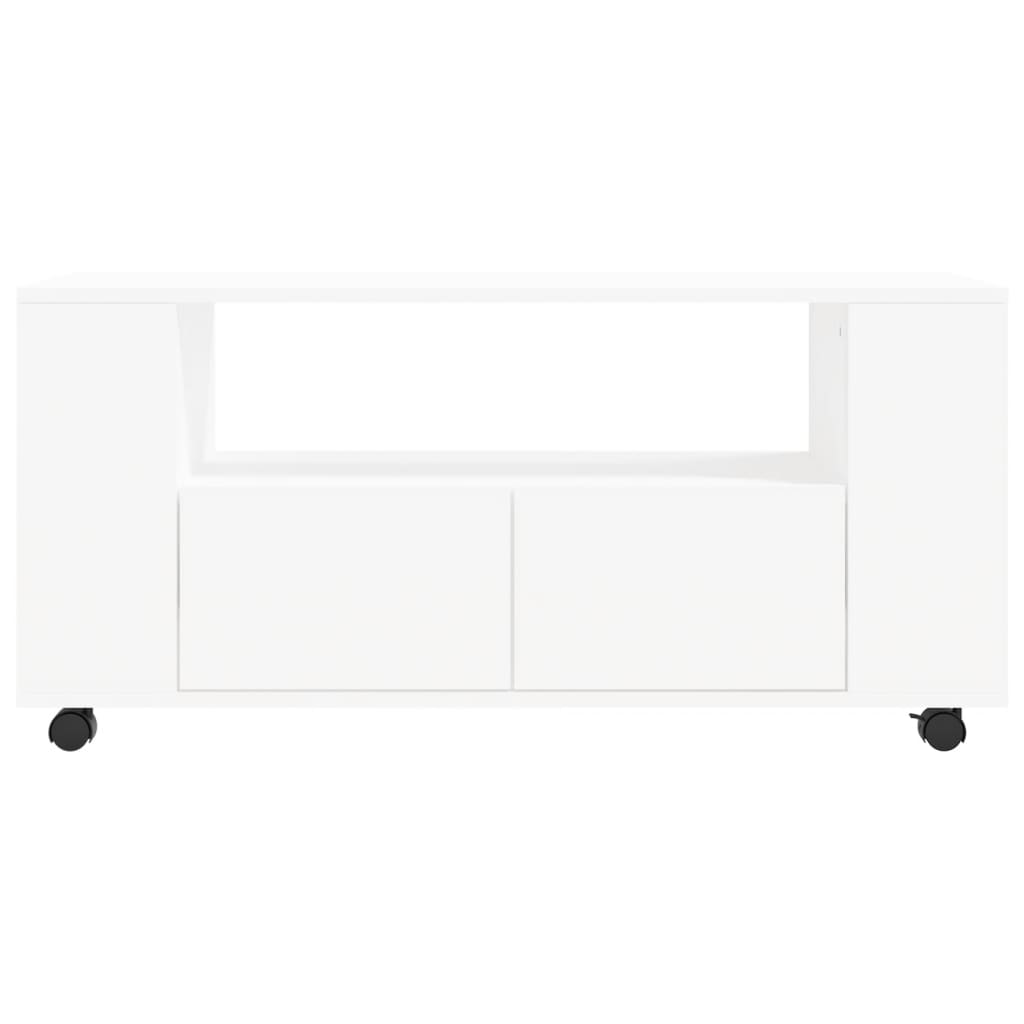 TV Cabinet White 102x34,5x43 cm Engineered Wood
