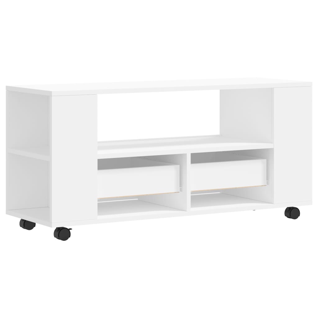 TV Cabinet White 102x34,5x43 cm Engineered Wood