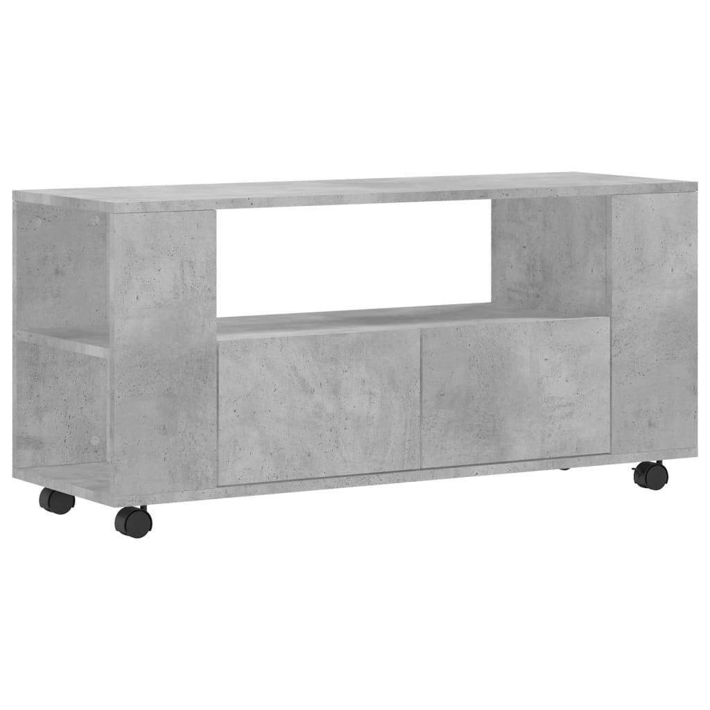 vidaXL TV Cabinet Concrete Grey 102x34.5x43 cm Engineered Wood