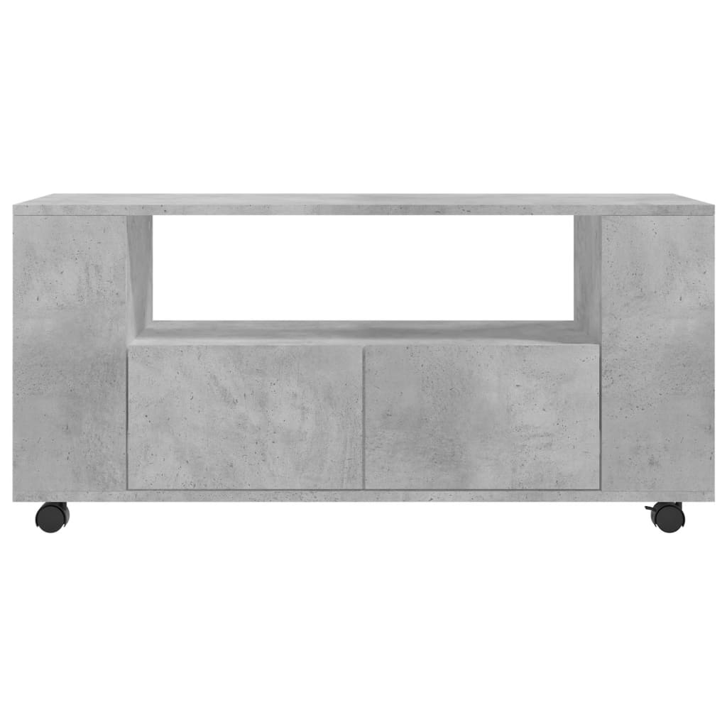 vidaXL TV Cabinet Concrete Grey 102x34.5x43 cm Engineered Wood