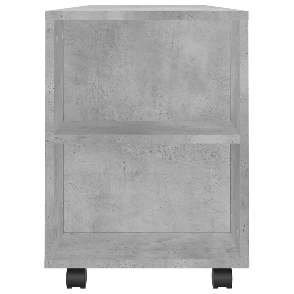 vidaXL TV Cabinet Concrete Grey 102x34.5x43 cm Engineered Wood