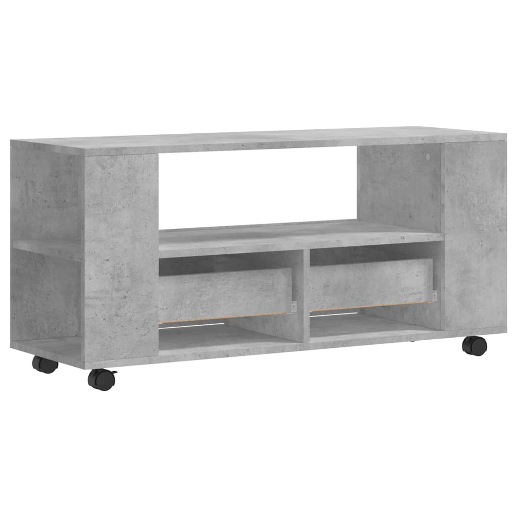 vidaXL TV Cabinet Concrete Grey 102x34.5x43 cm Engineered Wood