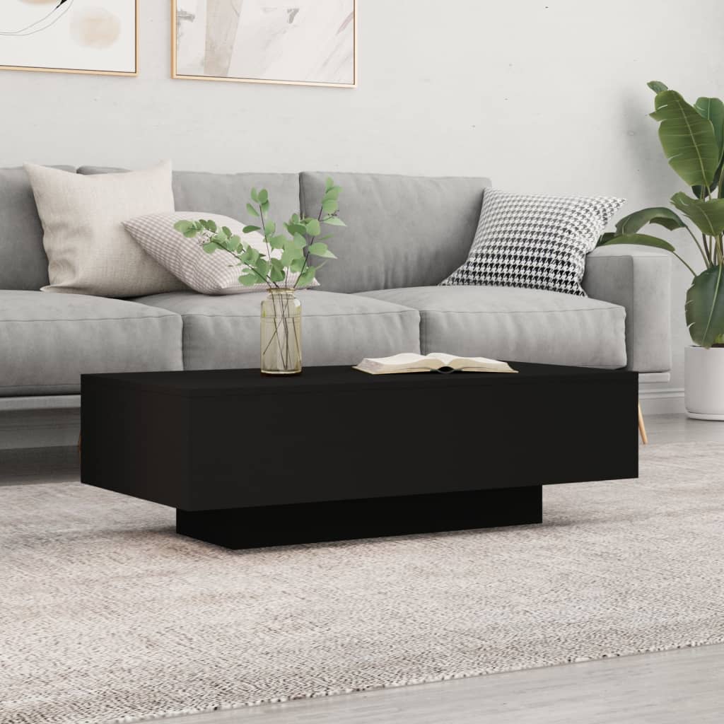 vidaXL Coffee Table Black 100x49.5x31 cm Engineered Wood