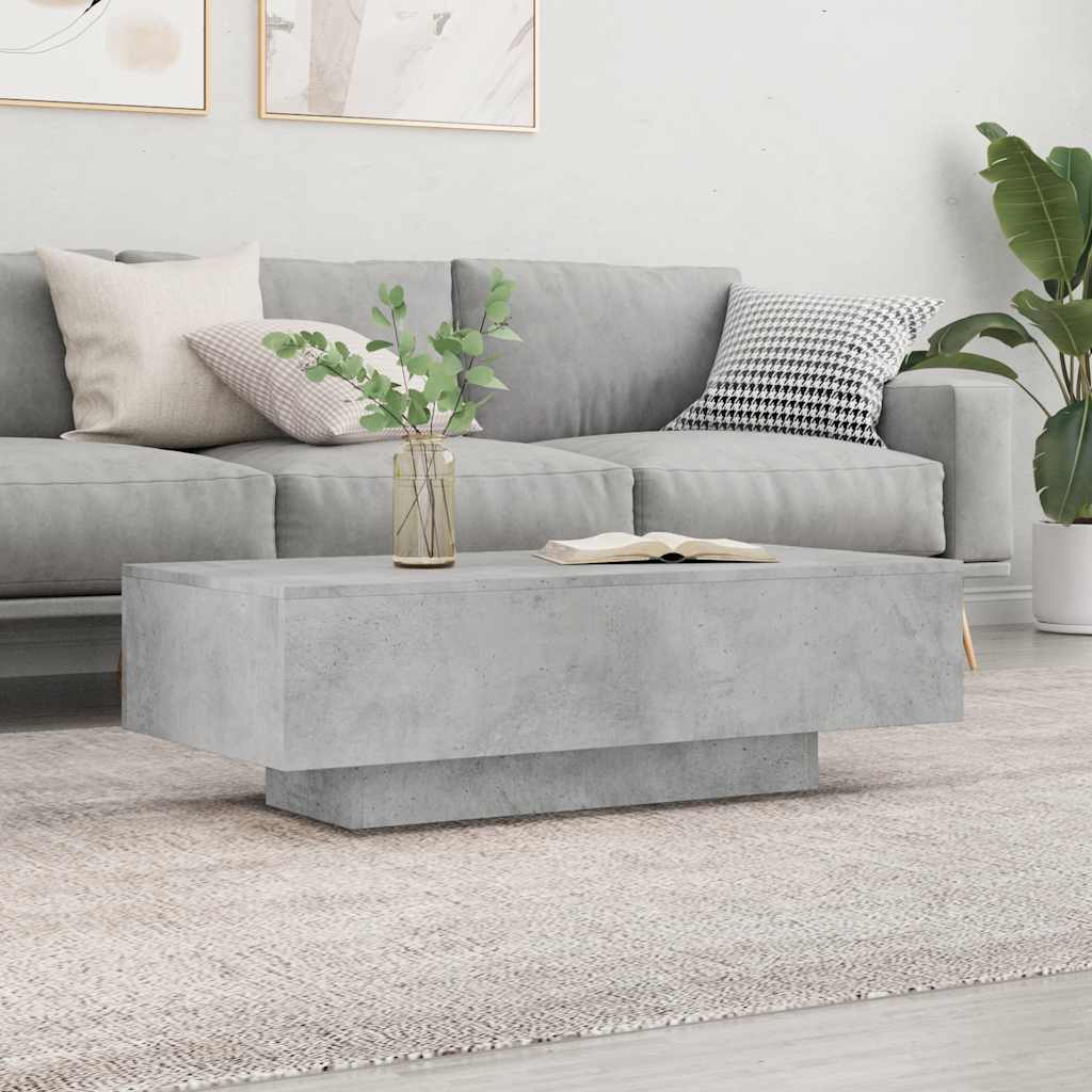 Coffee Table Concrete Grey 100x49,5x31 cm Engineered Wood