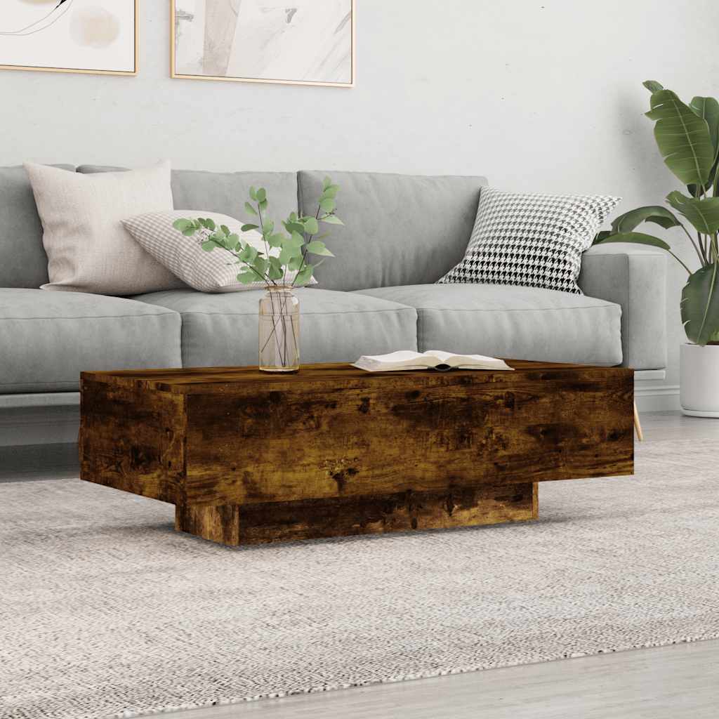 Coffee Table Smoked Oak 100x49,5x31 cm Engineered Wood