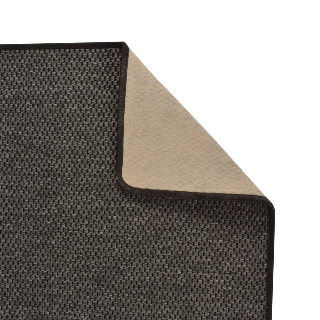 Carpet Runner Sisal Look Anthracite 80x300 cm
