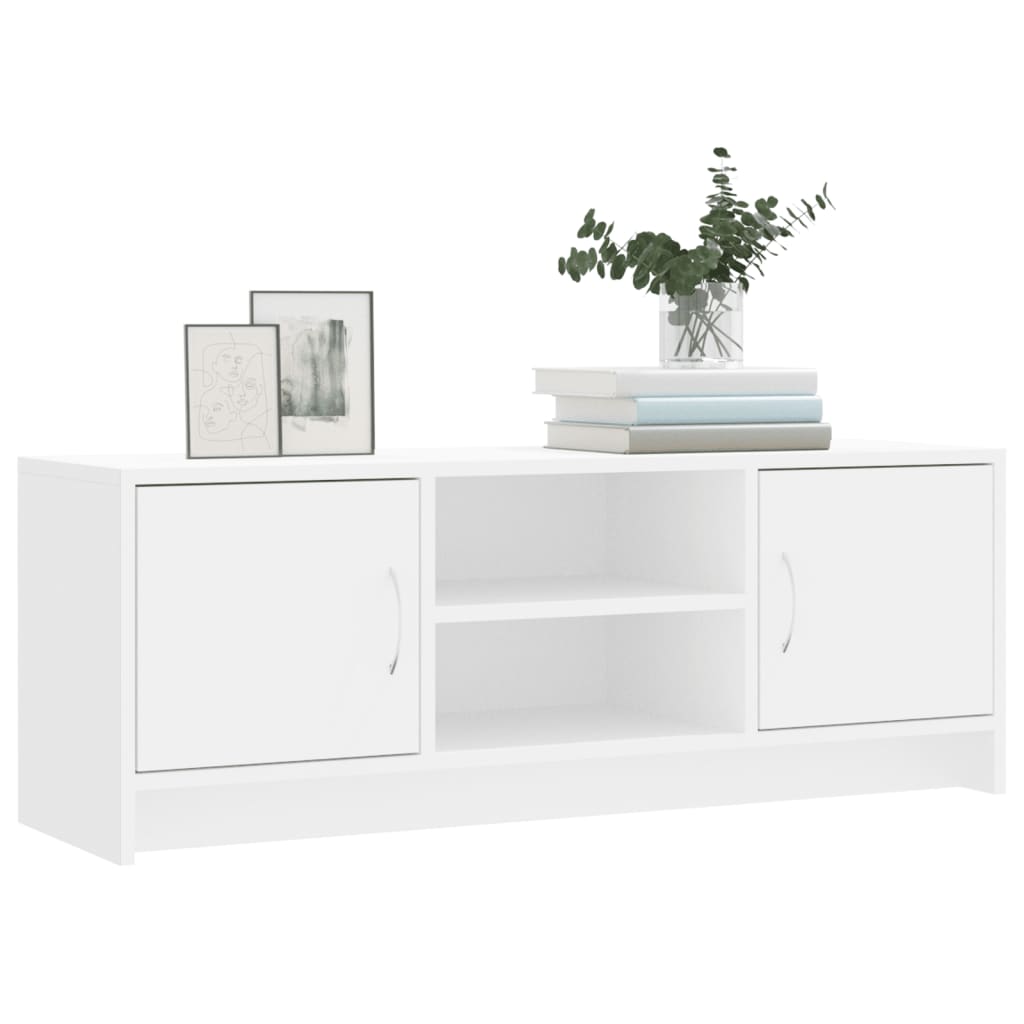 TV Cabinet White 102x30x37,5 cm Engineered Wood