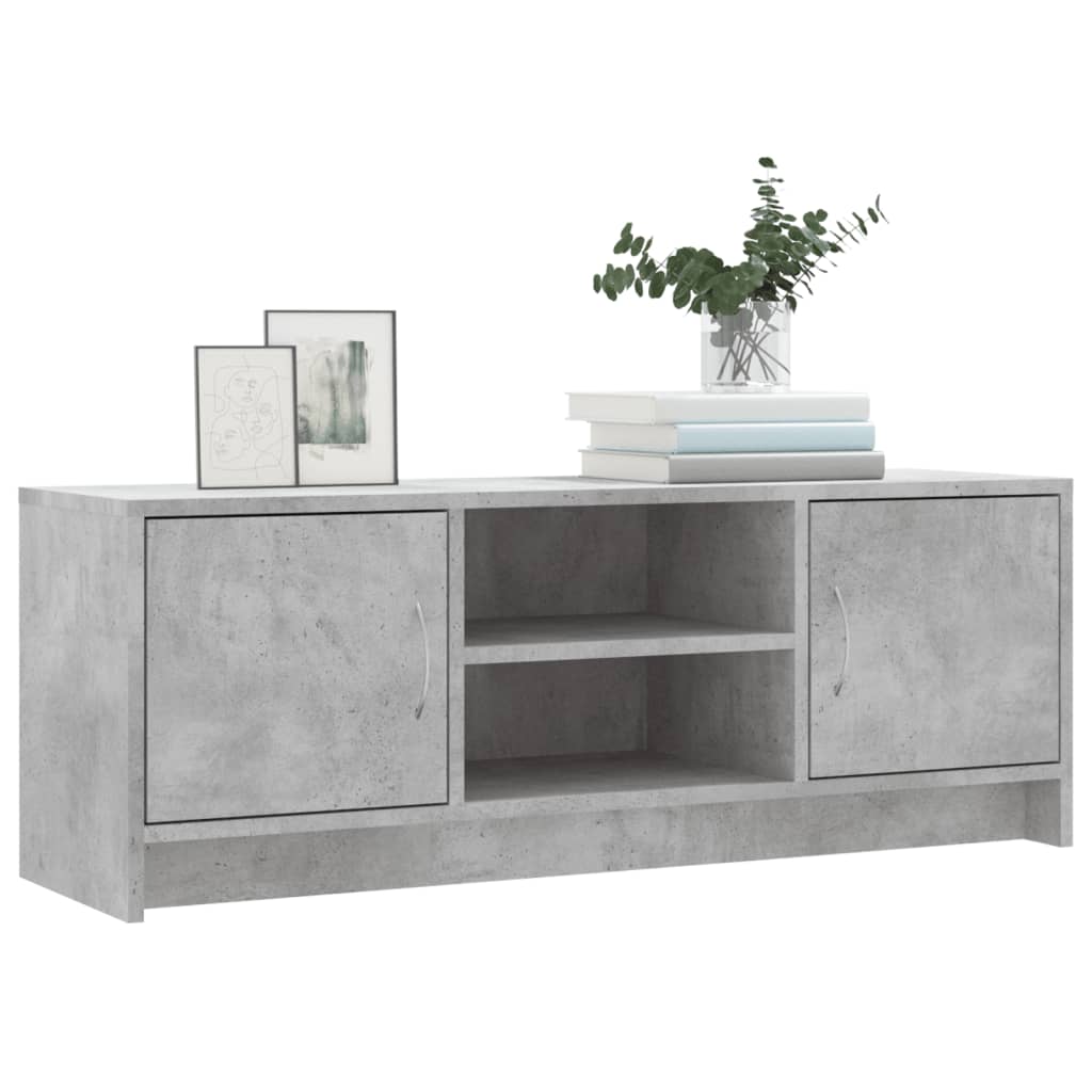 vidaXL TV Cabinet Concrete Grey 102x30x37.5 cm Engineered Wood