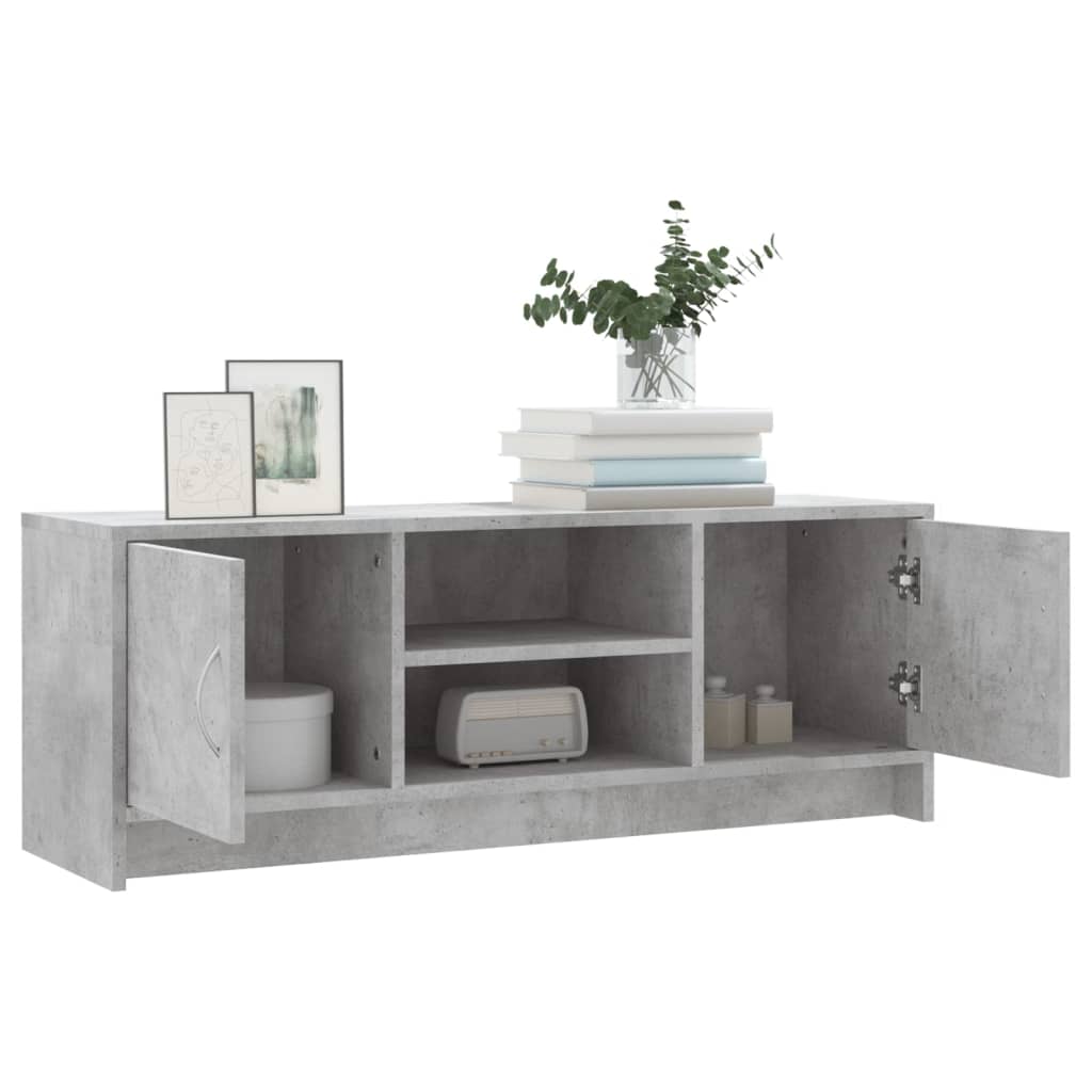 vidaXL TV Cabinet Concrete Grey 102x30x37.5 cm Engineered Wood