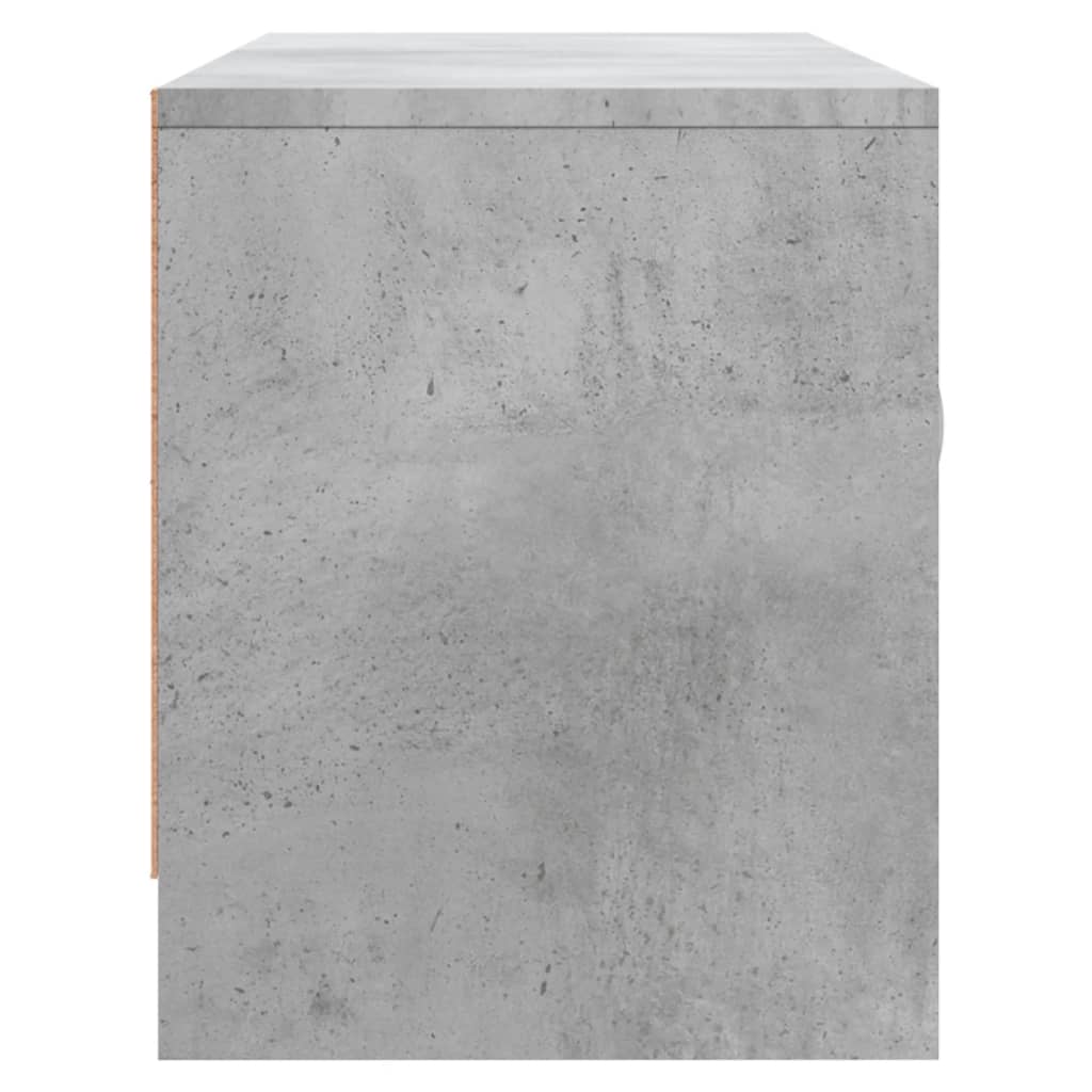 vidaXL TV Cabinet Concrete Grey 102x30x37.5 cm Engineered Wood