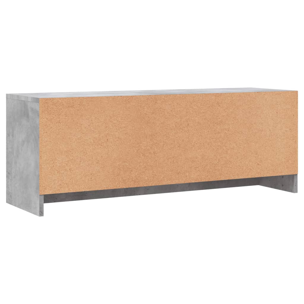 vidaXL TV Cabinet Concrete Grey 102x30x37.5 cm Engineered Wood