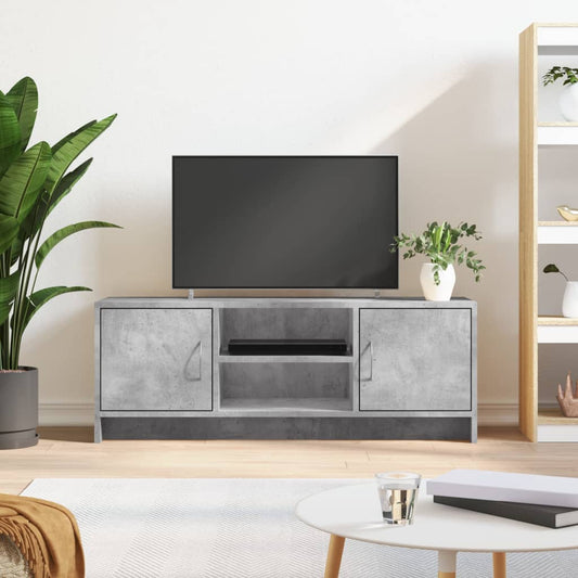 vidaXL TV Cabinet Concrete Grey 102x30x37.5 cm Engineered Wood