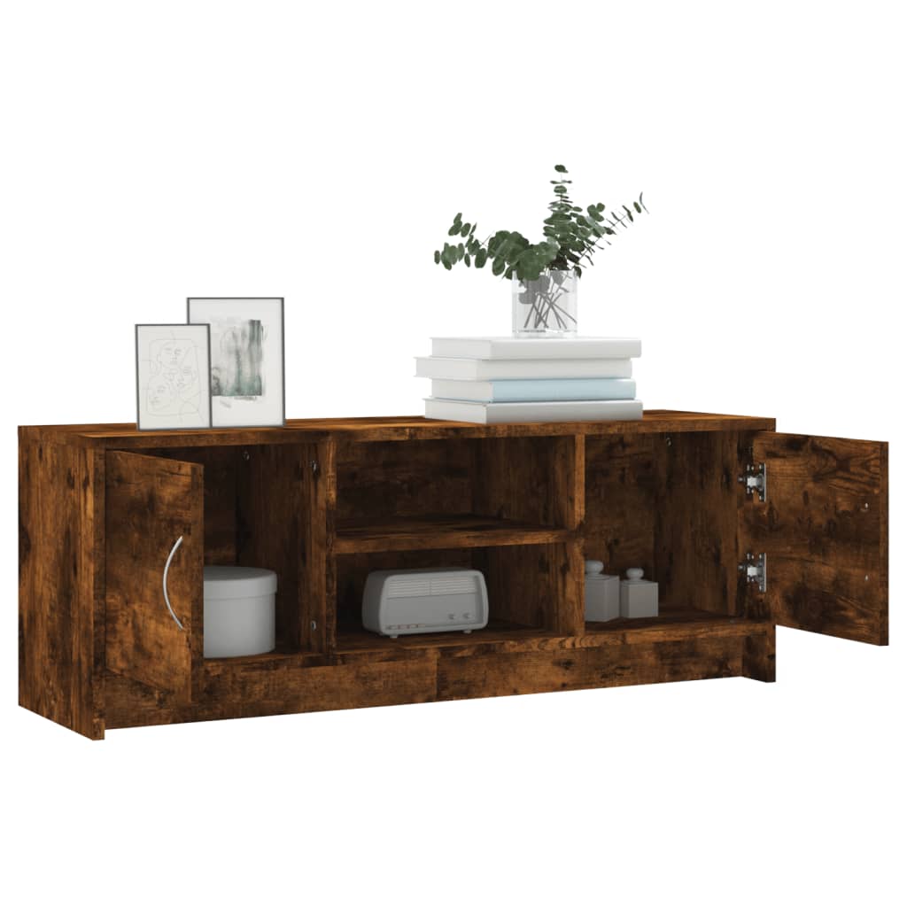 TV Cabinet Smoked Oak 102x30x37,5 cm Engineered Wood