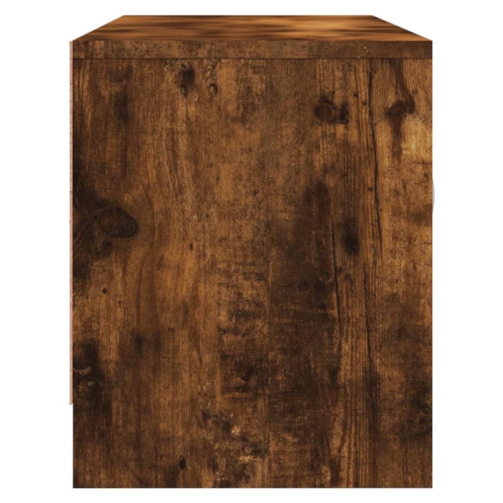 TV Cabinet Smoked Oak 102x30x37,5 cm Engineered Wood