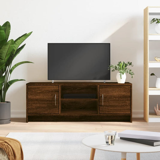 vidaXL TV Cabinet Brown Oak 102x30x37.5 cm Engineered Wood