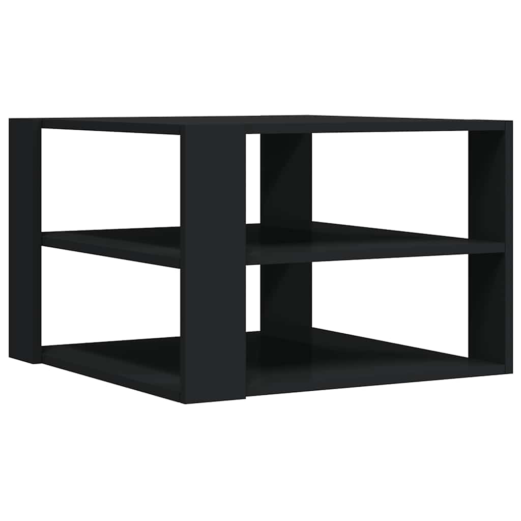 Coffee Table Black 58x58x40 cm Engineered Wood