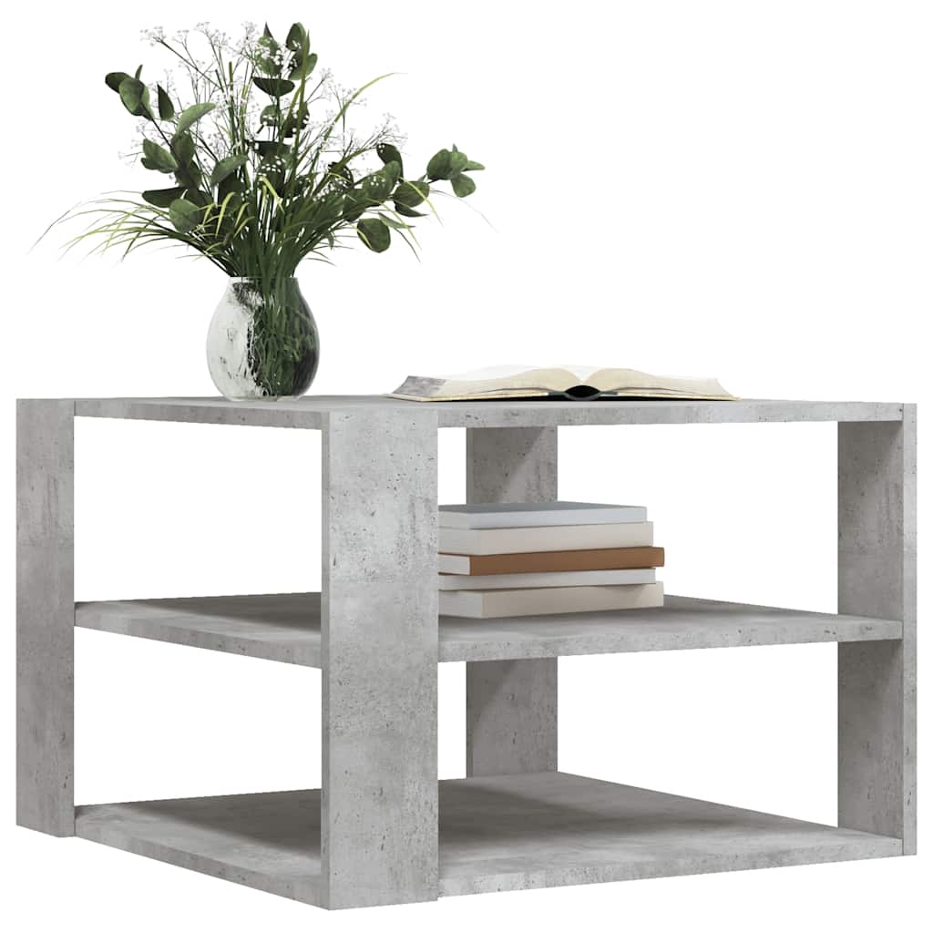 Coffee Table Concrete Grey 58x58x40 cm Engineered Wood