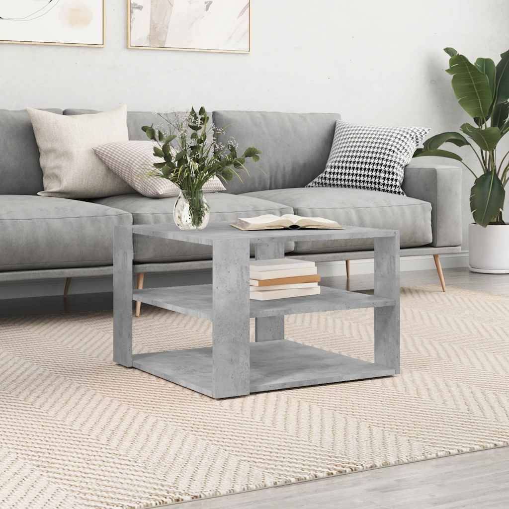 Coffee Table Concrete Grey 58x58x40 cm Engineered Wood