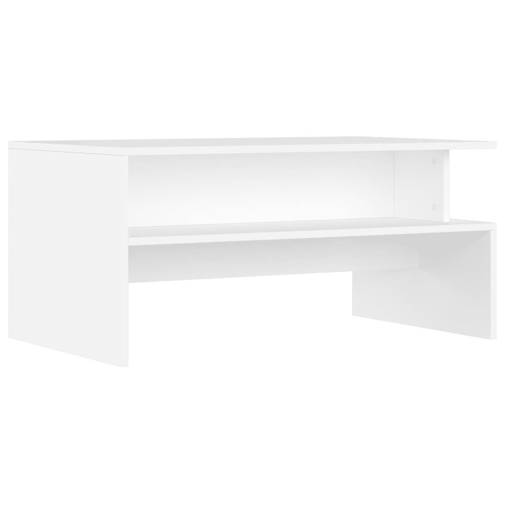 Coffee Table White 90x55x42,5 cm Engineered Wood