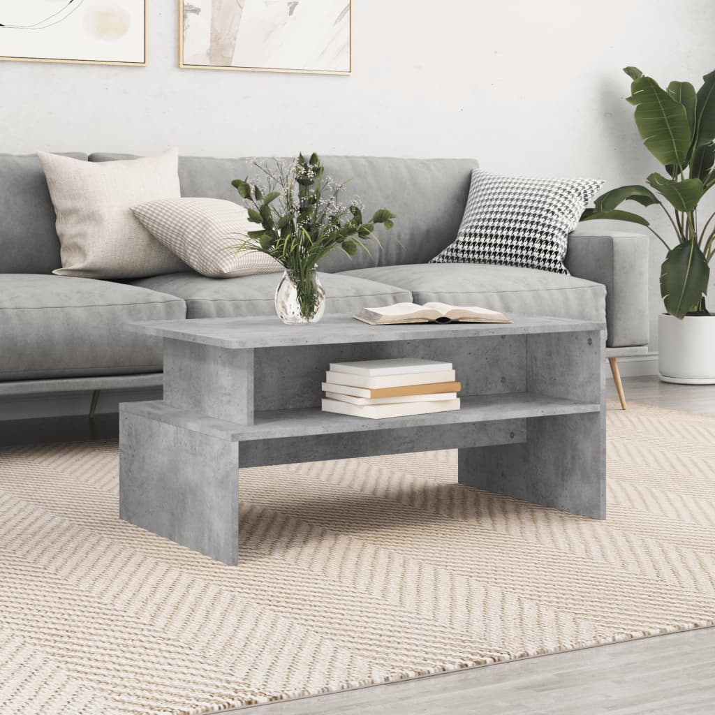 Coffee Table Concrete Grey 90x55x42,5 cm Engineered Wood