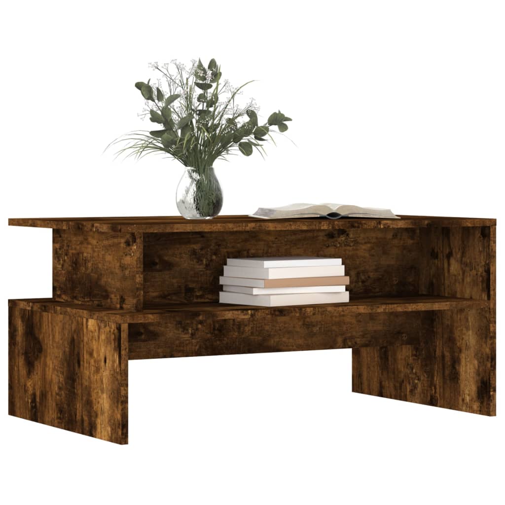 Coffee Table Smoked Oak 90x55x42,5 cm Engineered Wood