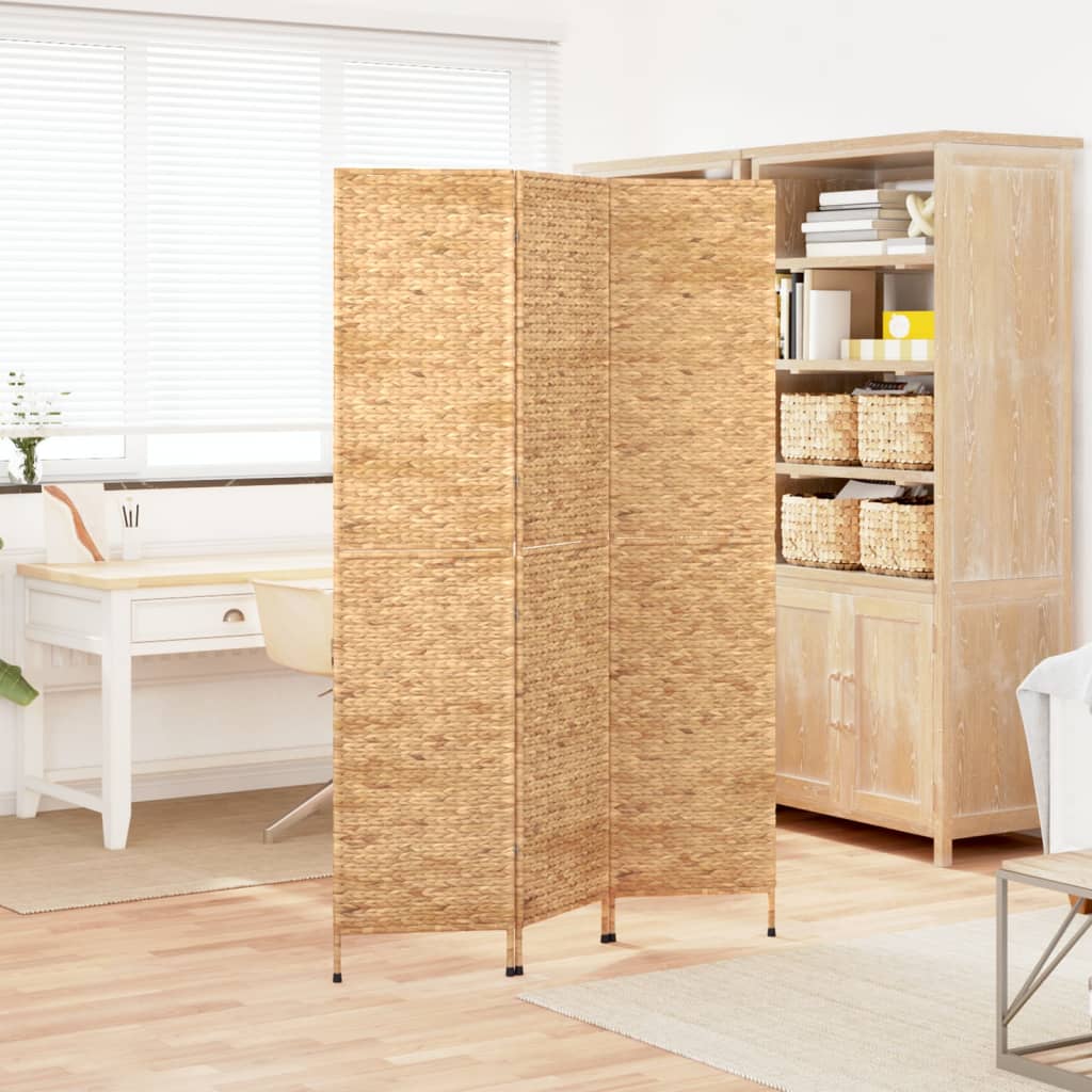 vidaXL Room Divider 3-Panel 122x180 cm Water Hyacinth