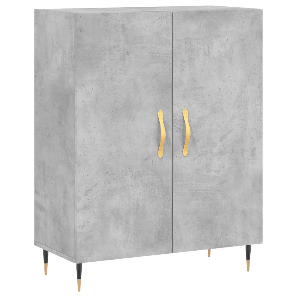 Highboard Concrete Grey 69,5x34x180 cm Engineered Wood
