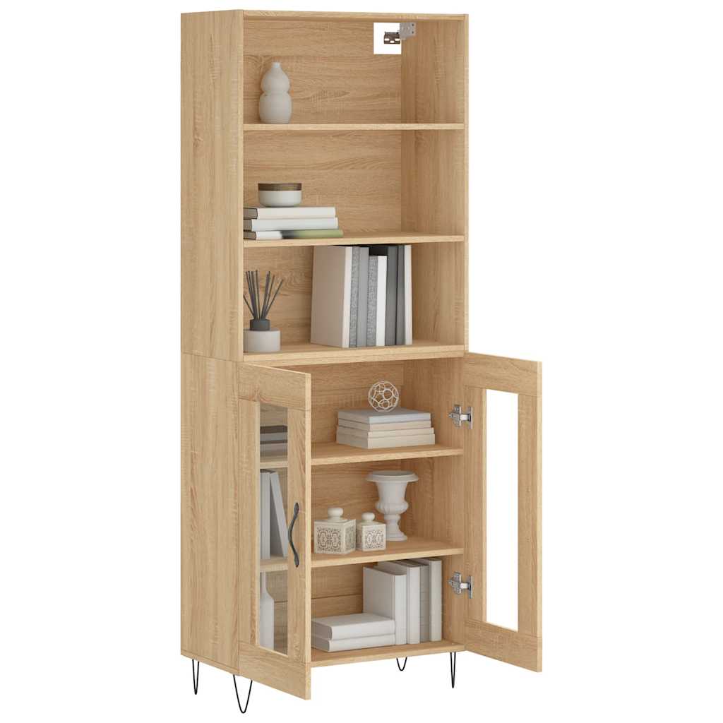 Highboard Sonoma Oak 69.5x34x180 cm Engineered Wood