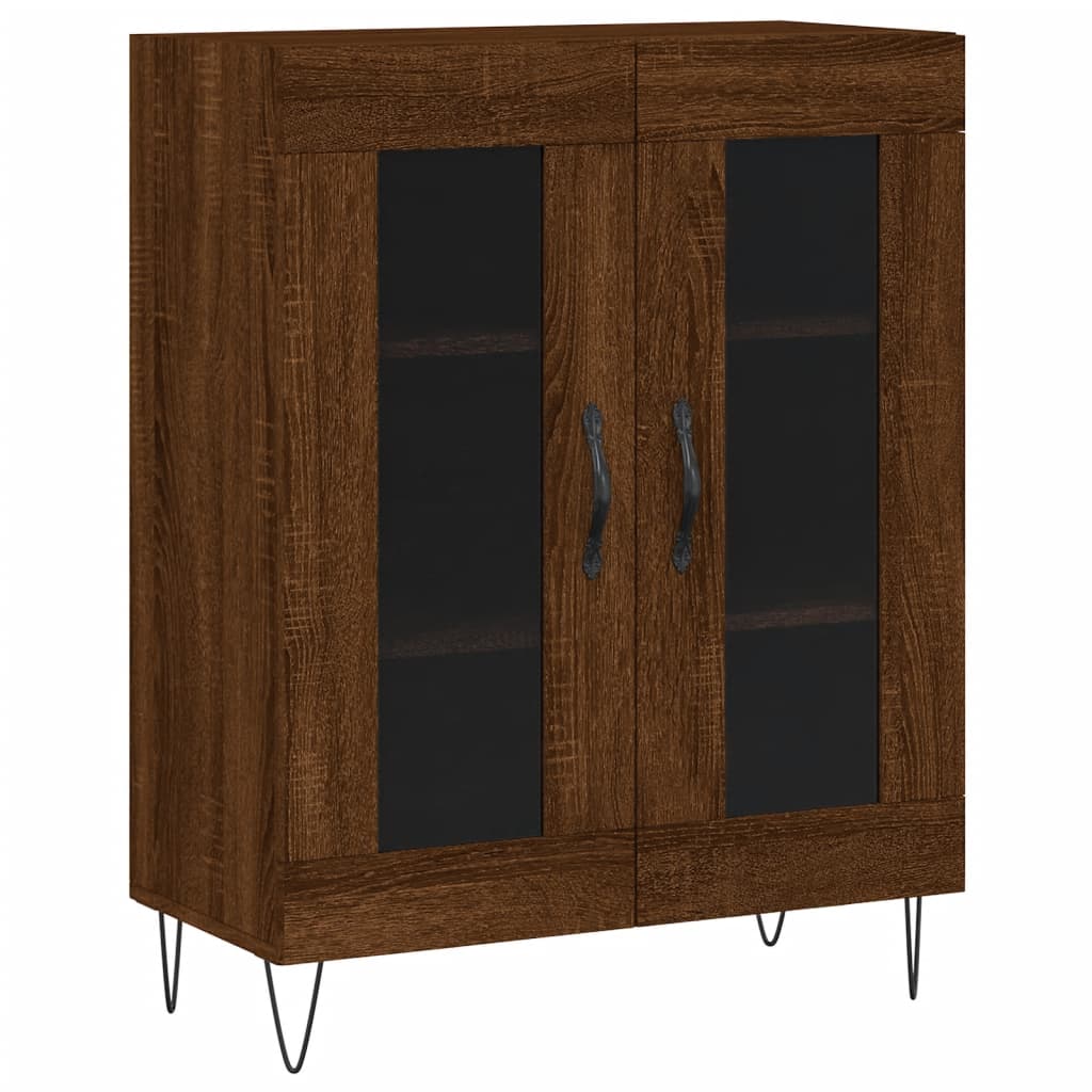 vidaXL Highboard Brown Oak 69.5x34x180 cm Engineered Wood