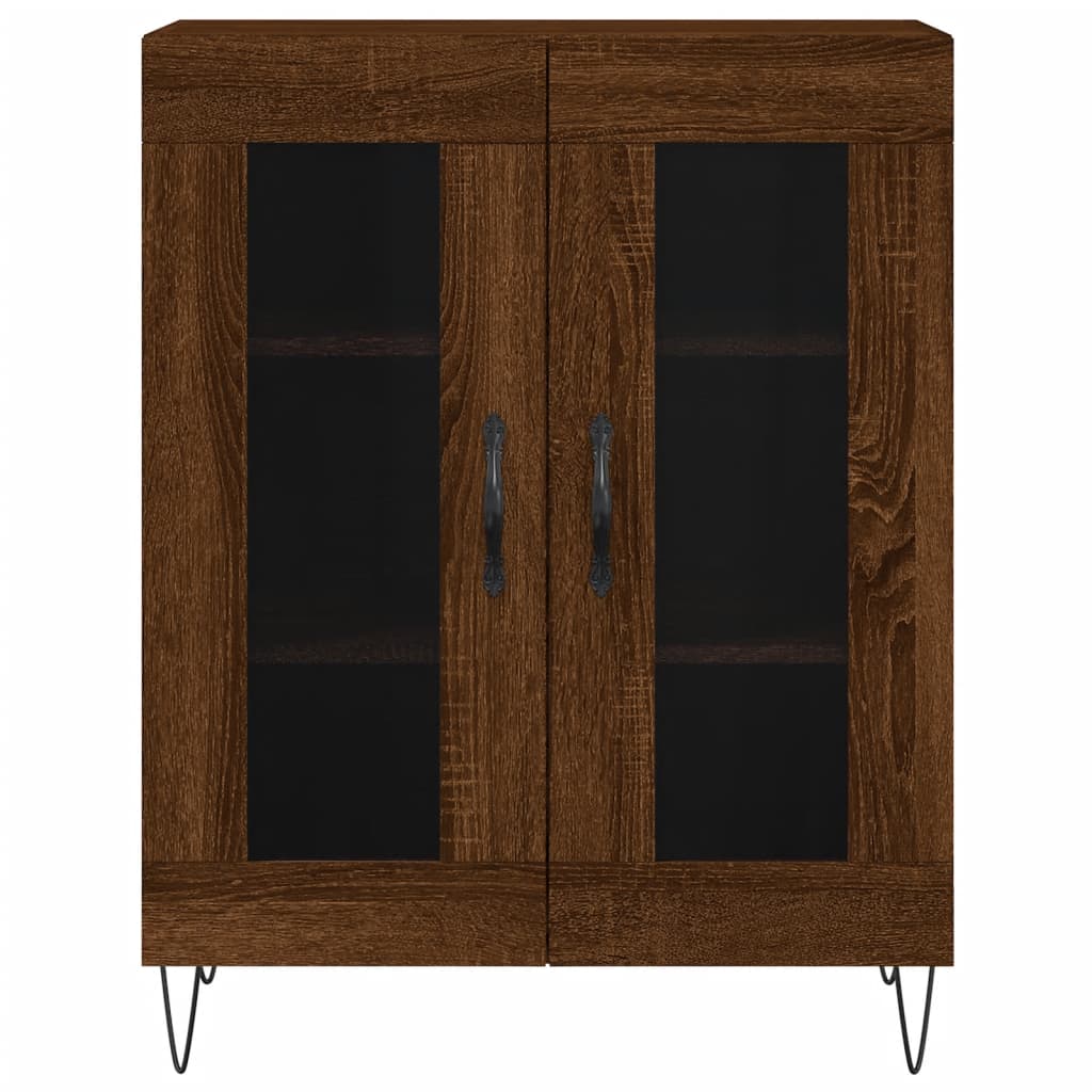 vidaXL Highboard Brown Oak 69.5x34x180 cm Engineered Wood