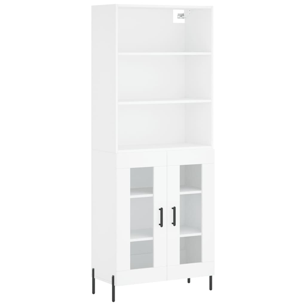 vidaXL Highboard White 69.5x34x180 cm Engineered Wood