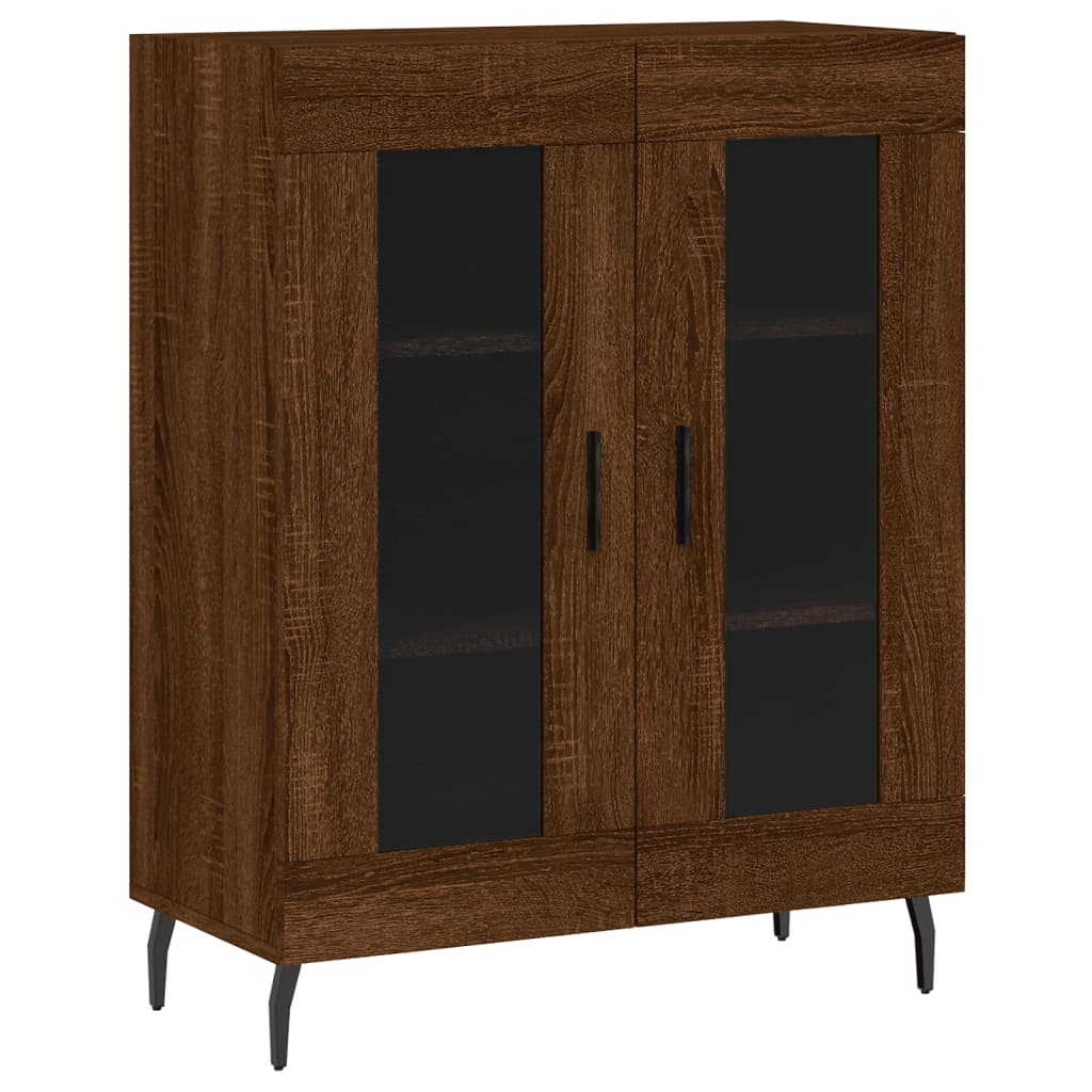 vidaXL Highboard Brown Oak 69.5x34x180 cm Engineered Wood