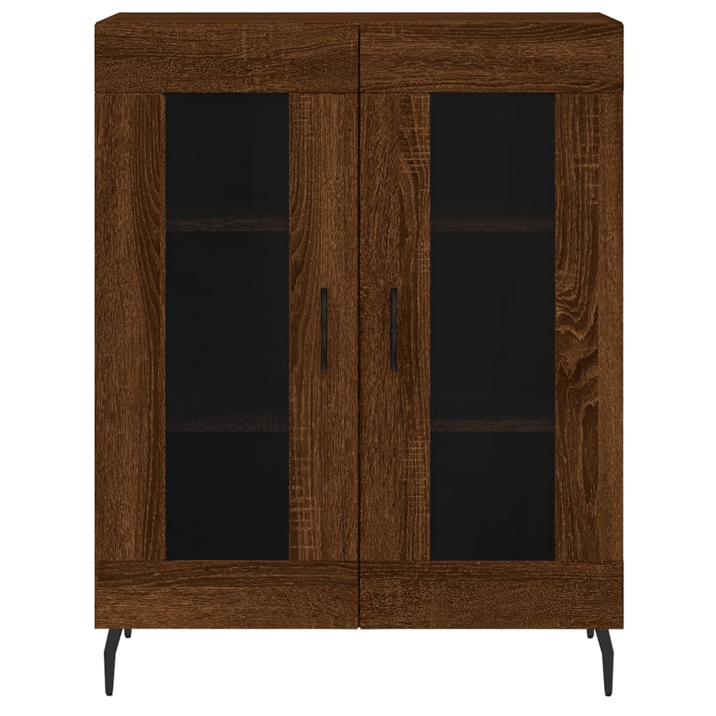 vidaXL Highboard Brown Oak 69.5x34x180 cm Engineered Wood