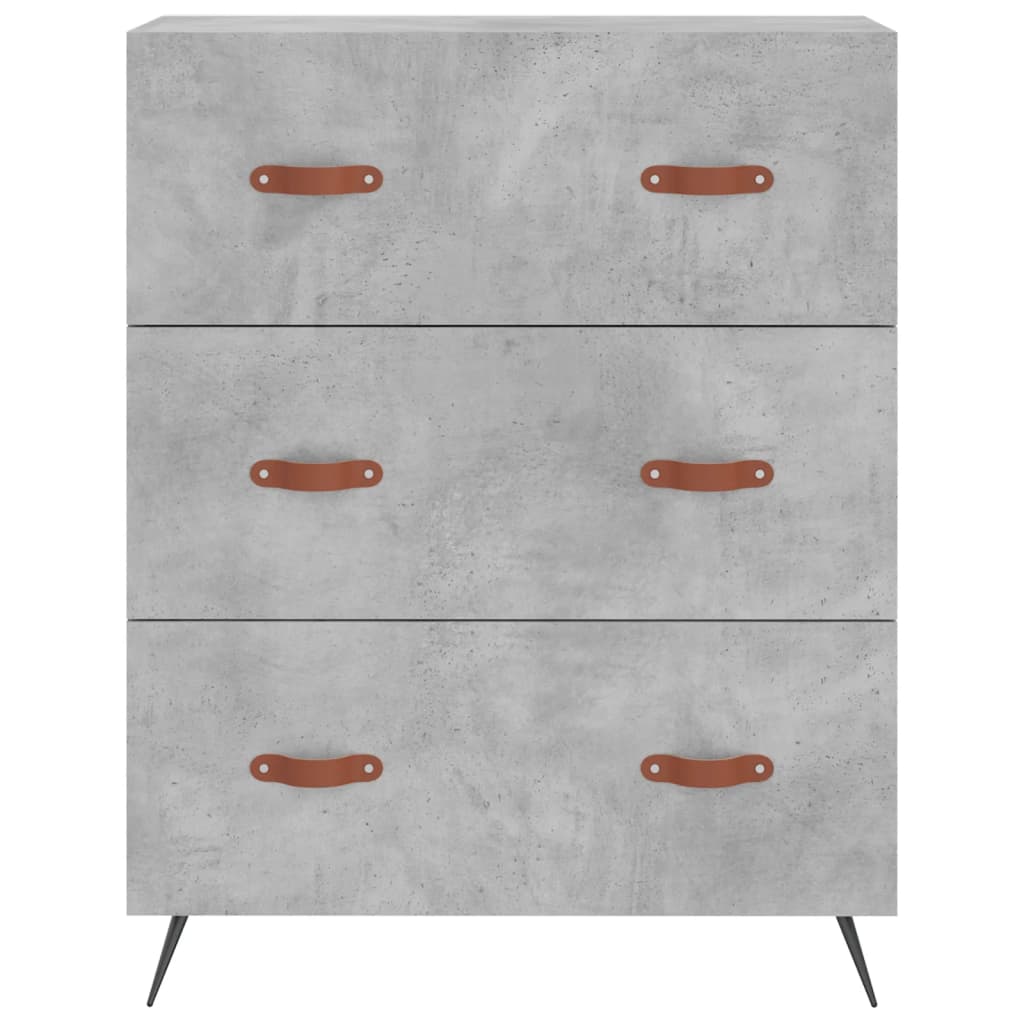 Highboard Concrete Grey 69,5x34x180 cm Engineered Wood
