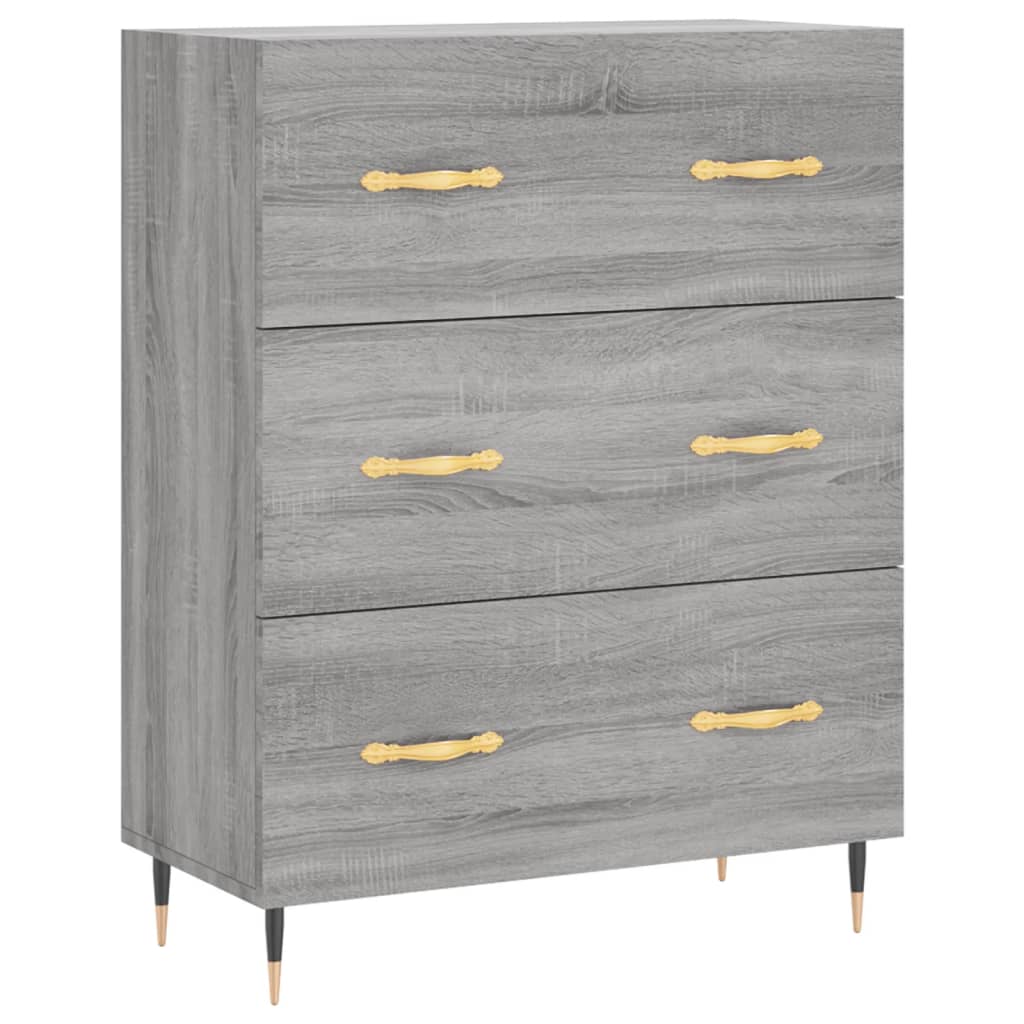 Highboard Grey Sonoma 69,5x34x180 cm Engineered Wood
