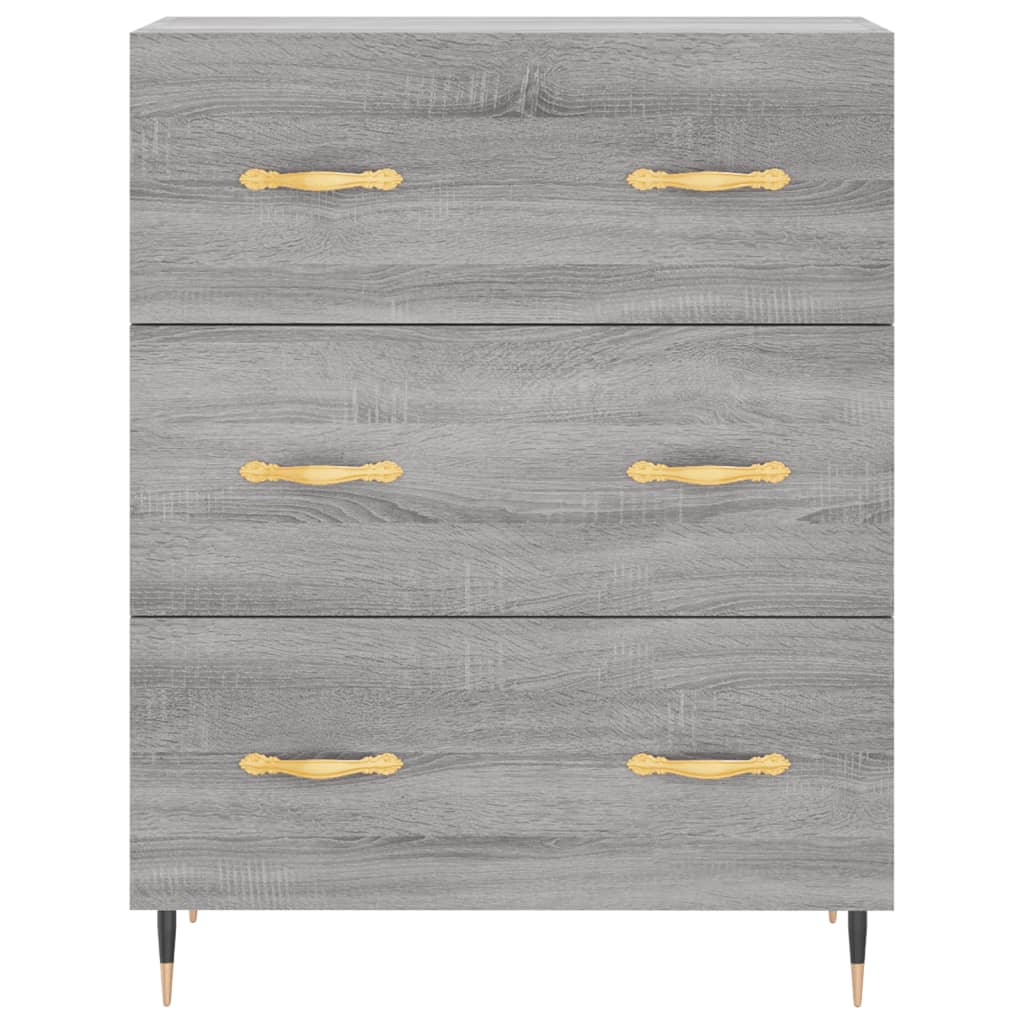 Highboard Grey Sonoma 69,5x34x180 cm Engineered Wood