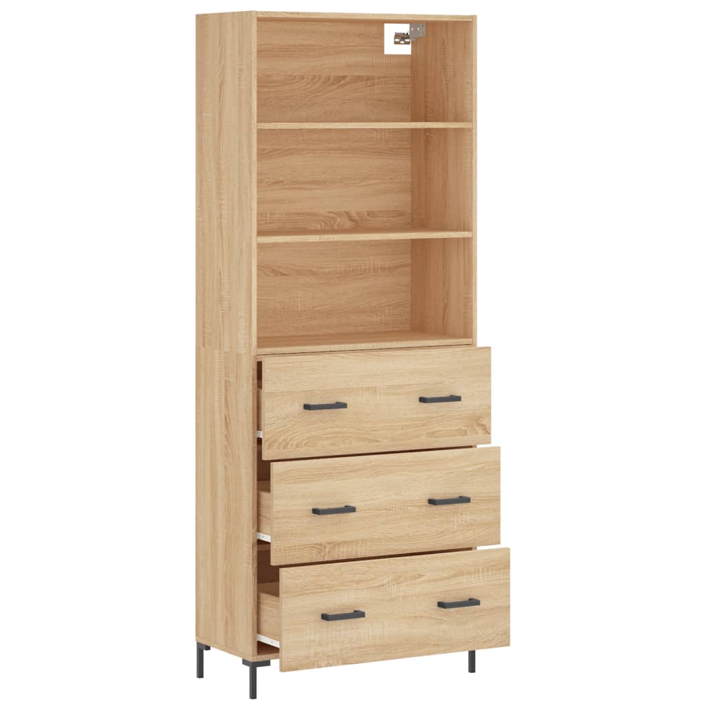 Highboard Sonoma Oak 69.5x34x180 cm Engineered Wood