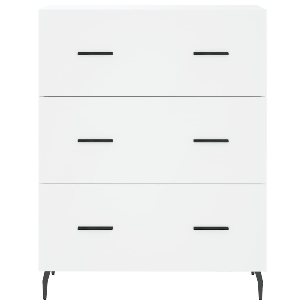 Highboard White 69.5x34x180 cm Engineered Wood
