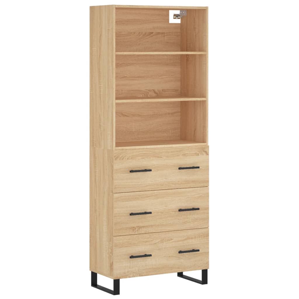 Highboard Sonoma Oak 69.5x34x180 cm Engineered Wood