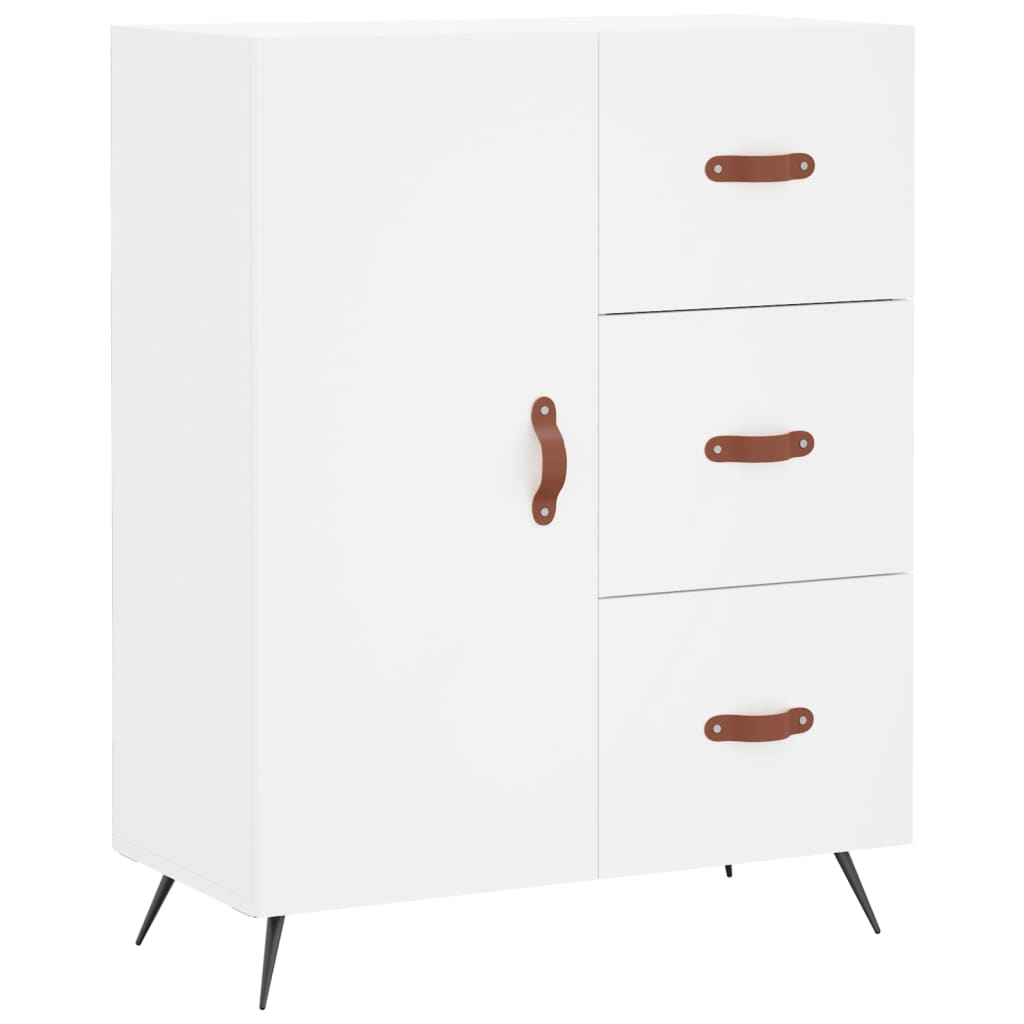 Highboard White 69,5x34x180 cm Engineered Wood