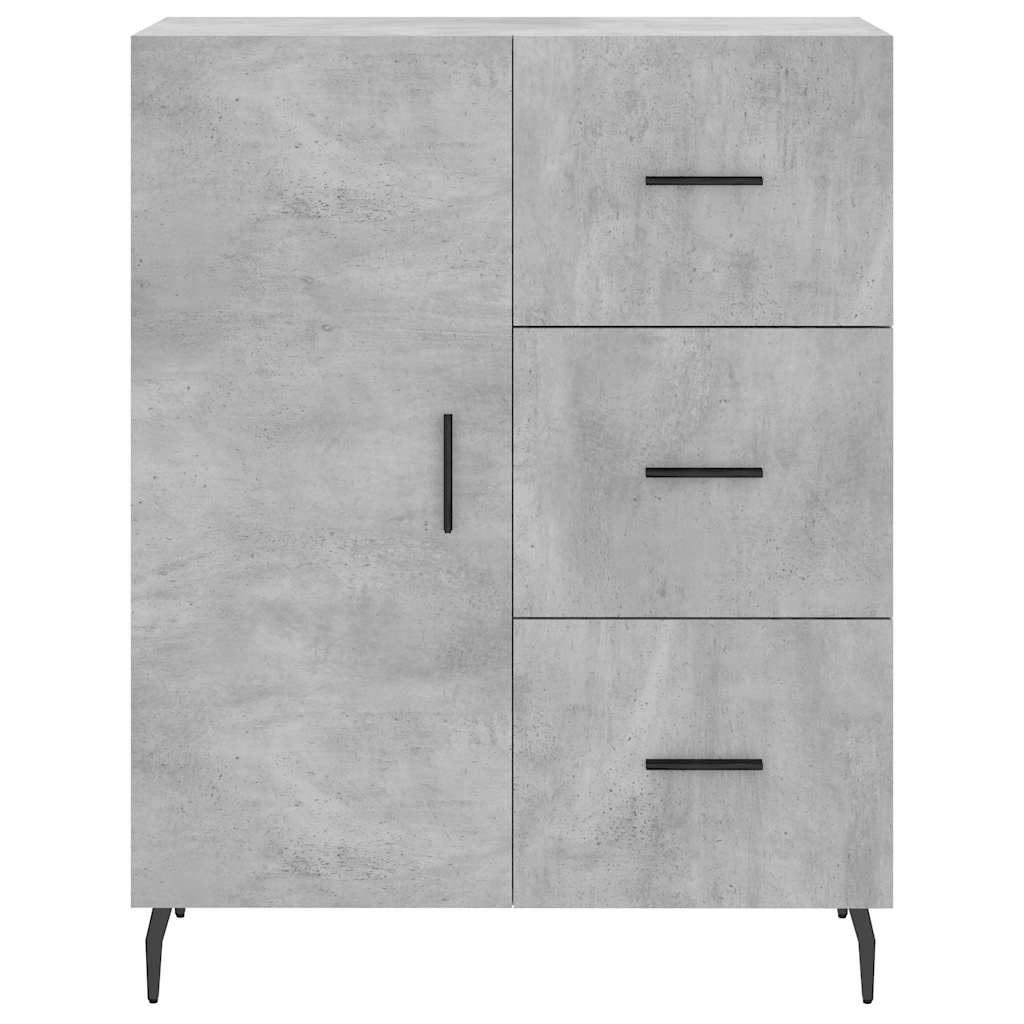 Highboard Concrete Grey 69,5x34x180 cm Engineered Wood