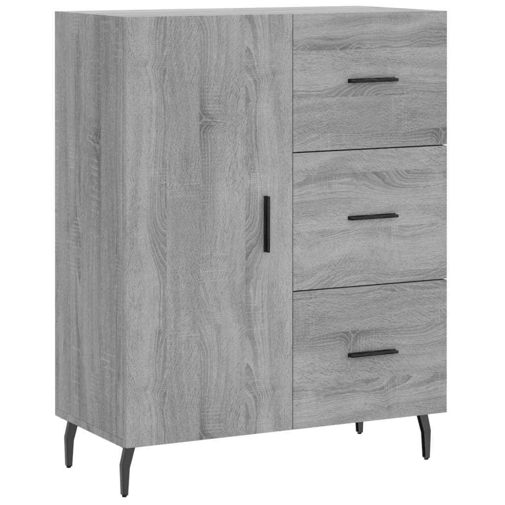 Highboard Grey Sonoma 69,5x34x180 cm Engineered Wood