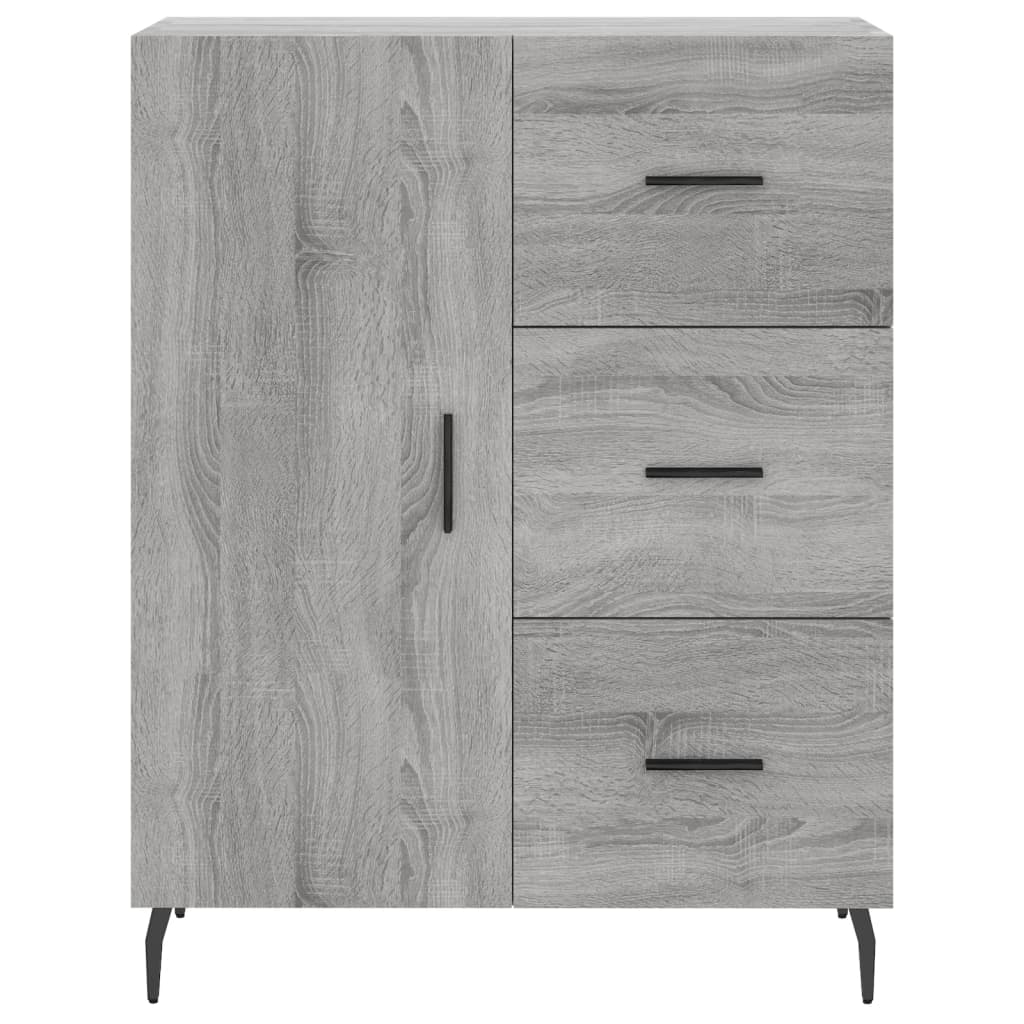 Highboard Grey Sonoma 69,5x34x180 cm Engineered Wood