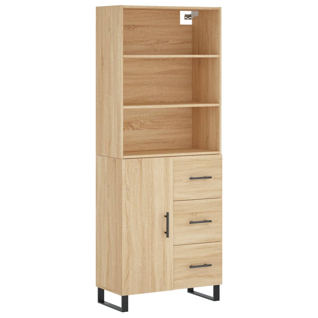 Highboard Sonoma Oak 69,5x34x180 cm Engineered Wood