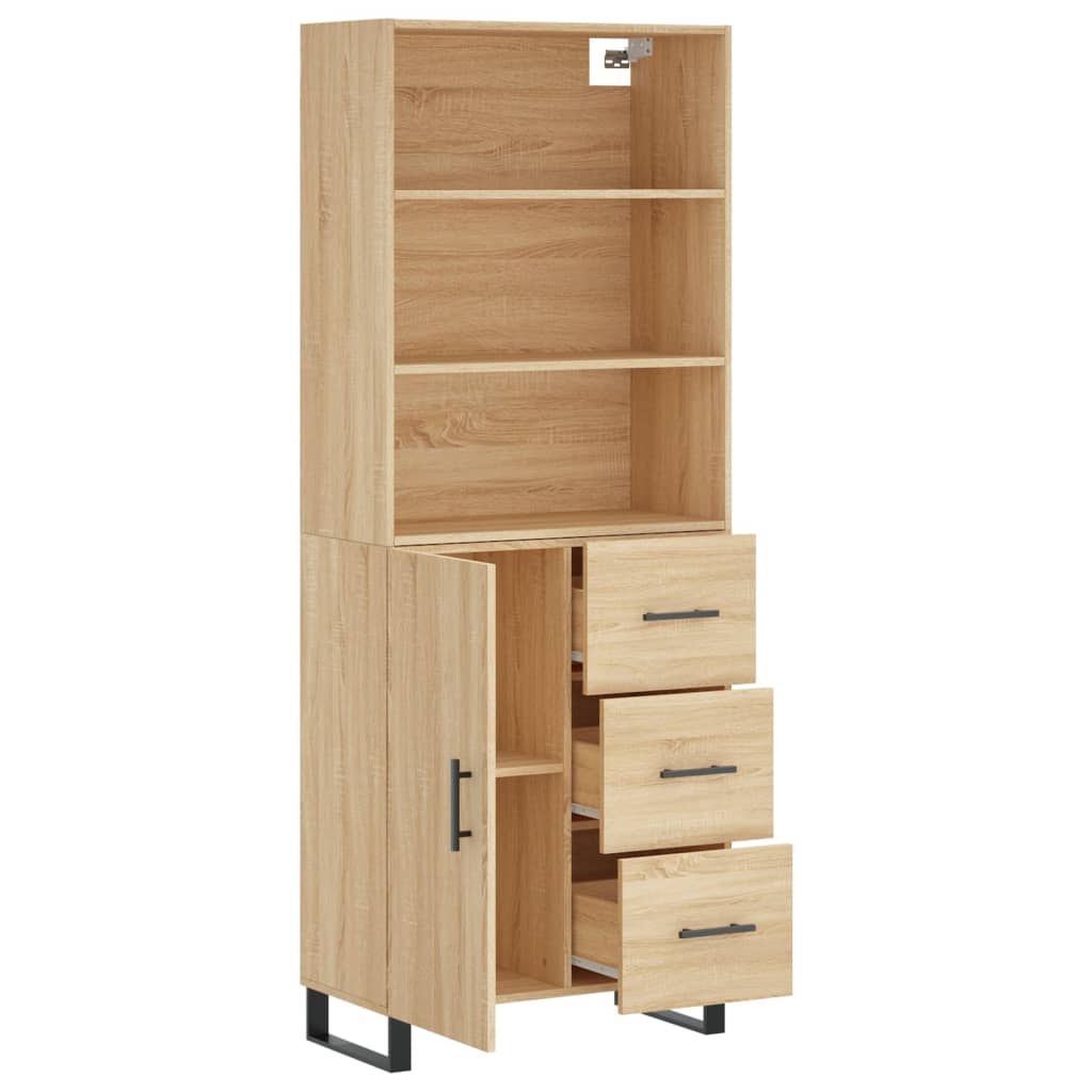 Highboard Sonoma Oak 69,5x34x180 cm Engineered Wood