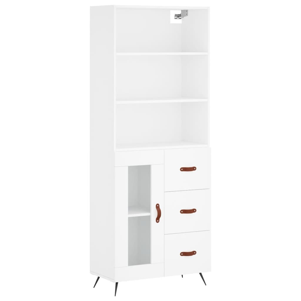 vidaXL Highboard White 69.5x34x180 cm Engineered Wood