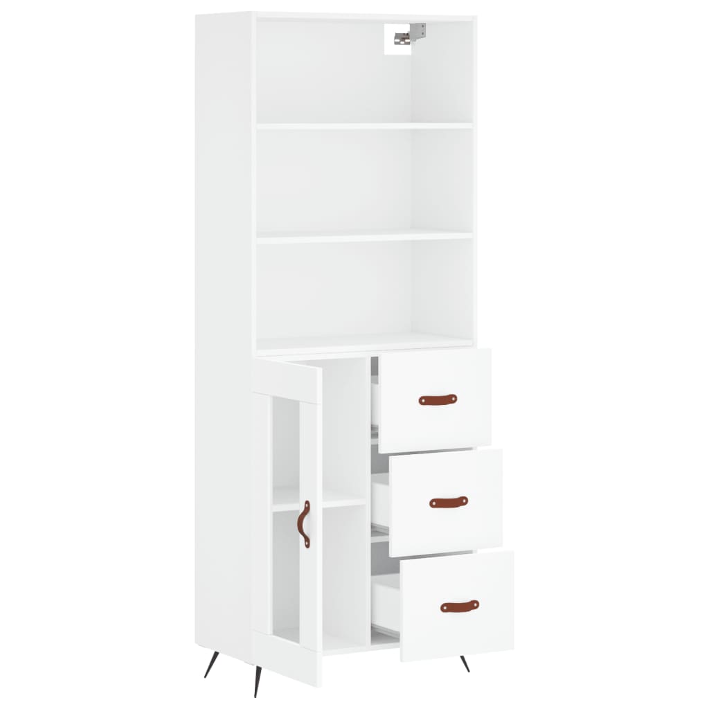 vidaXL Highboard White 69.5x34x180 cm Engineered Wood