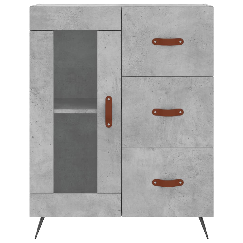 Highboard Concrete Grey 69,5x34x180 cm Engineered Wood