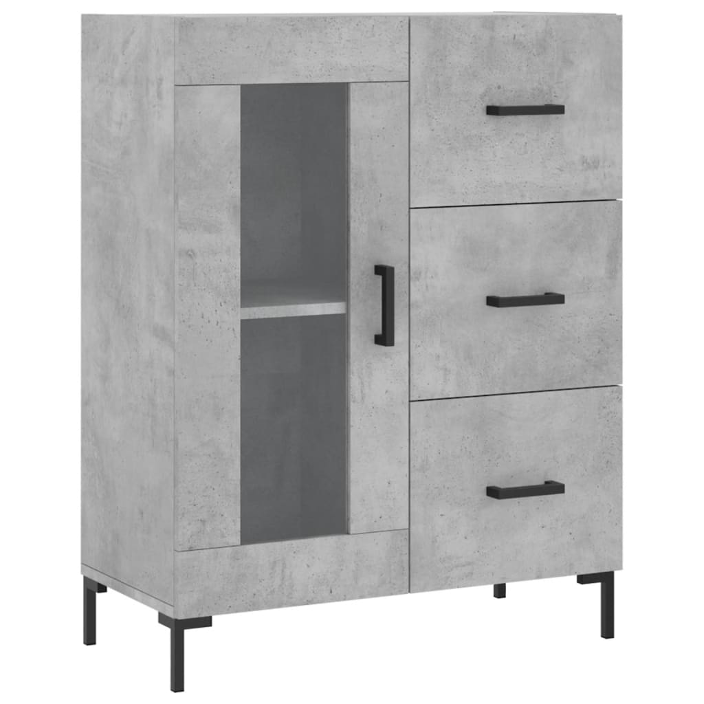 Highboard Concrete Grey 69,5x34x180 cm Engineered Wood