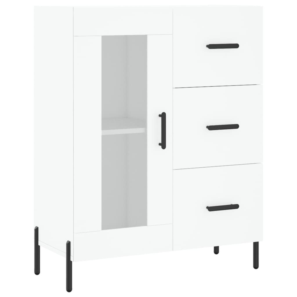Highboard White 69,5x34x180 cm Engineered Wood